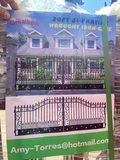20' Wrought iron bi parting Gate