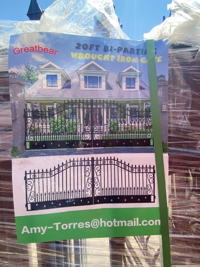 20' Wrought iron bi parting Gate