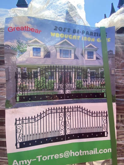 20' Wrought iron bi parting Gate