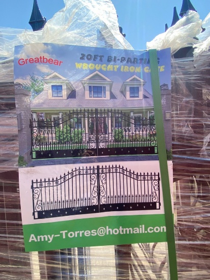 20' Wrought iron bi parting Gate