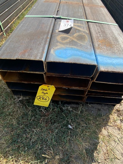 2x6 Rec Tubing 11 GA. 15 pcs @ 20' 300 ft.