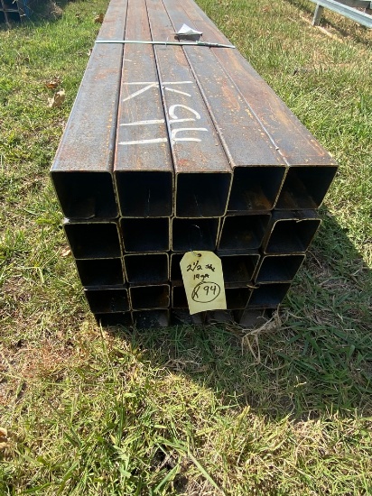 2 1/2" Square tubing 14 Ga. 25 pcs @ 24' 600 ft.