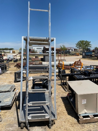 Roll away  alluminum Ladder Cart