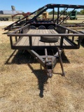 18' Pipe Top Utility Trailer Tandem 8 Lug Axles