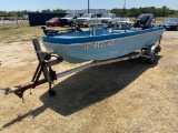 1977 Skeeter Hawk 14' Fishing Boat 50 hp  Mercury Motor, Minn Kota Trully Motor Title For both