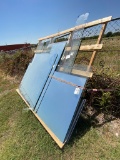 Bundle of misc size glass & large mirror glass