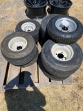 6 Golf Cart Wheels & 2- 8