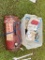 Air Tank & tote of lights & misc