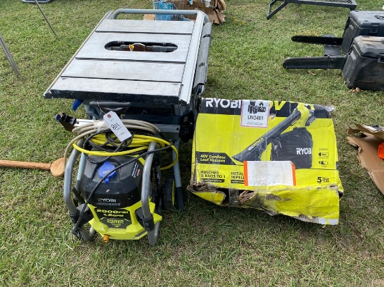Ryobi Electric Pressure Washer,Blower,Kobalt table Saw