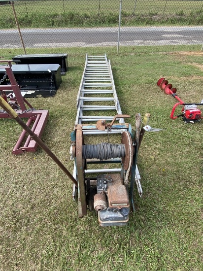 Roofing Ladder, power hoist