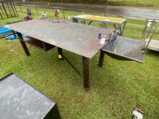 Large HD metal Shop Table with vise