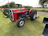 Massey Ferguson model 245 2WD Diesel,runs & operates comes with bush hog 296 6' Mower