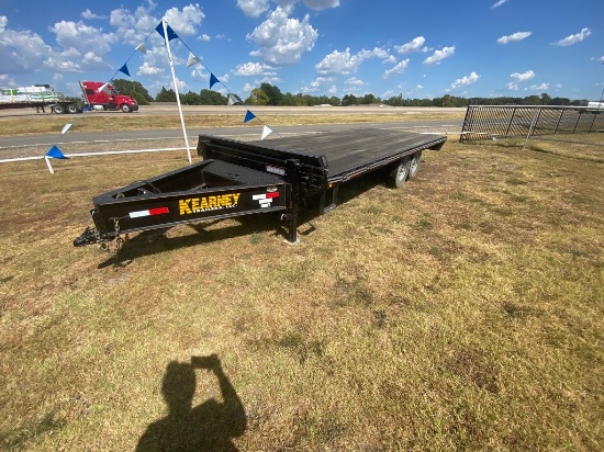 2020 Kearney 20' Flatbed Tadem 8 Lug Axles has title