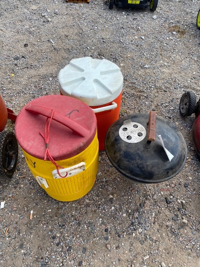 Weber Grill & 2 coolers