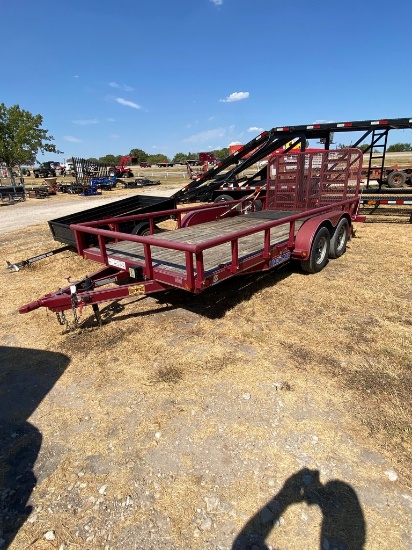 16' Load trail pipetop/heavy duty ramp,good floor,clean title has brakes