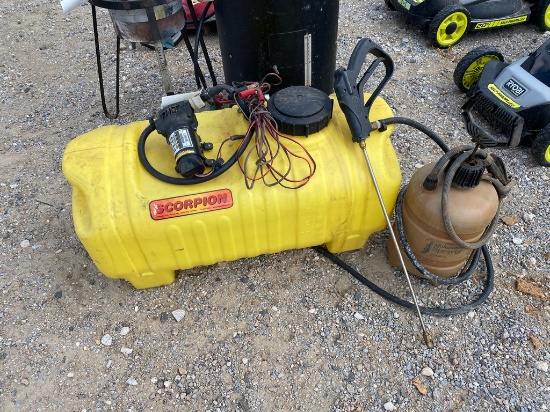 Scorpion 25 Gallon Sprayer & small sprayer