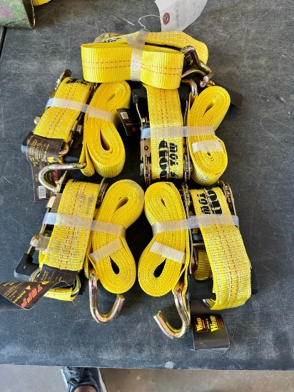 New 5- 1.5 inch rachet straps