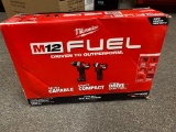New Milwaukee Fuel M12 combo kit Hammer drill,impact driver with 2 batteries & charger