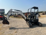 2017 Bobcat E26 Excavator 1672 hrs. Hydraulic Thumb Kubota Motor No Leaks runs & operates