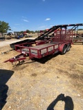 16' Load trail pipetop/heavy duty ramp,good floor,clean title has brakes