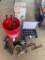 Multi user sprayer,bucket of toe hitch and other, organizer for tools