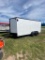 2022 7x16x7 V Nose Cargo Trailer with side door,with folding ramp has title
