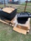 2 -pallet of Card Board boxes & 4 plastic bins with lids