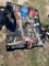 Pallet of squares,scrapers,welding helmets,misc tools