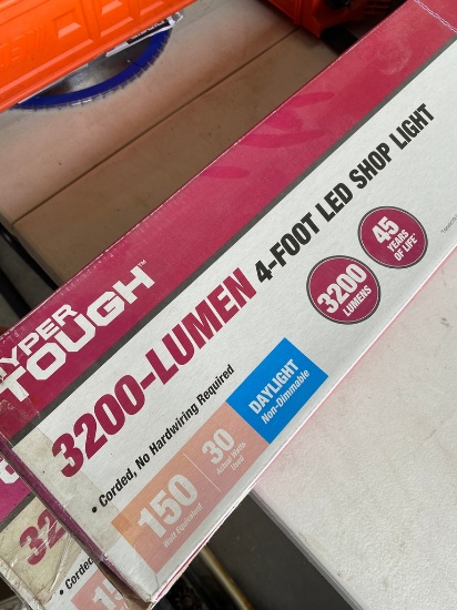 2-Hyper tough 4-ft. LED shop light new
