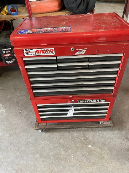 1 Red Metal tool Box Craftsman