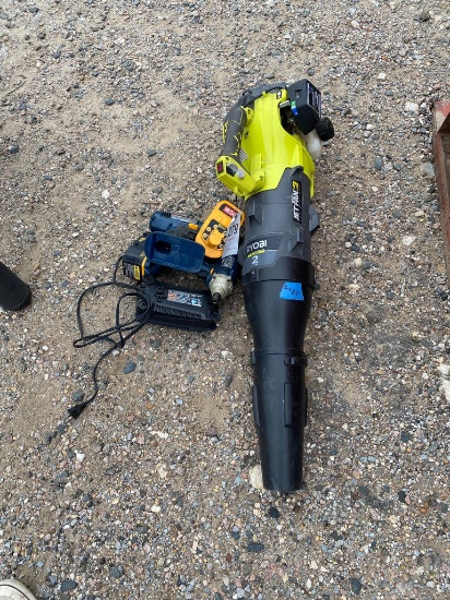 Ryobi Blower,2 Ryobi tools and two batteries one charger