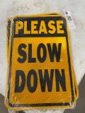 2-Metal Slow Down Signs