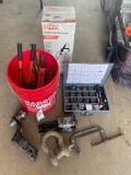 Multi user sprayer,bucket of toe hitch and other, organizer for tools