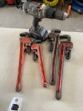 4-Ridgid Pipe Wrenches