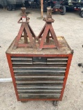 Jack Stands & tool box with content