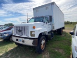 1991 Chevy Box Truck CAT Diesel Engine runs & drives low miles has title 176K standard transmission