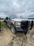 2011 Ford F250 4x4 6.7 L Flatbed with diesel tank cold ac runs & drives, clean title