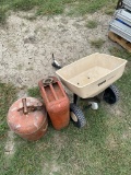 2 Metal Fuel tanks & seeder