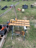 Work bench,clamps,saws,