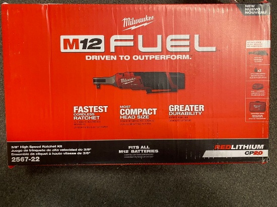 New Milwaukee fuel m12 3/8 ratchet with battery and charger