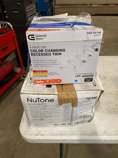 Ventilation fan with light,4 pack recession lights