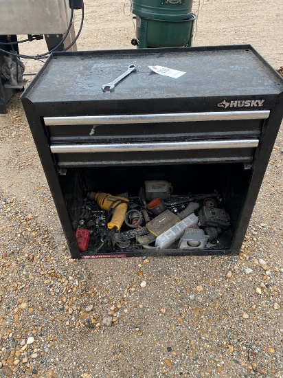 Husky tool box with content