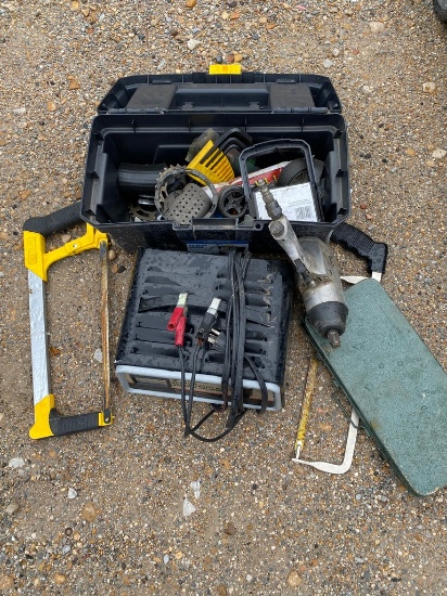 Battery charger,air impact,toolbox with content