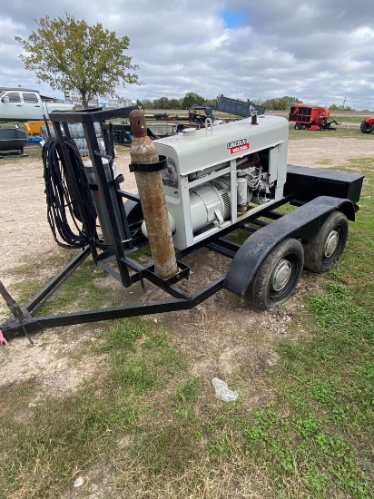 Lincoln Gas Welder, Leads,bottles,runs but will not weld