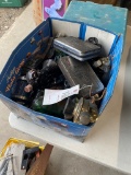 Box of antique After shave bottles