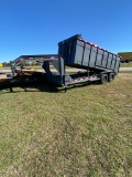 New J&C Gooseneck Dump Trailer 2-7K Axles, 16ft.x4ft. Sides,tarp,telescoping lift cylinder,slide in