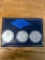 Set of 3 coins comes with case