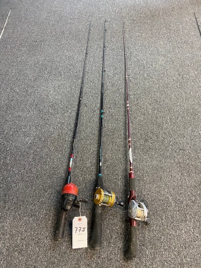 3 fishing Poles