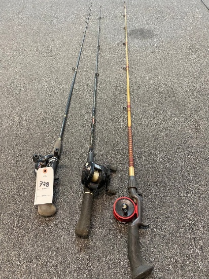 3 fishing Poles