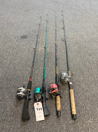 4 fishing poles